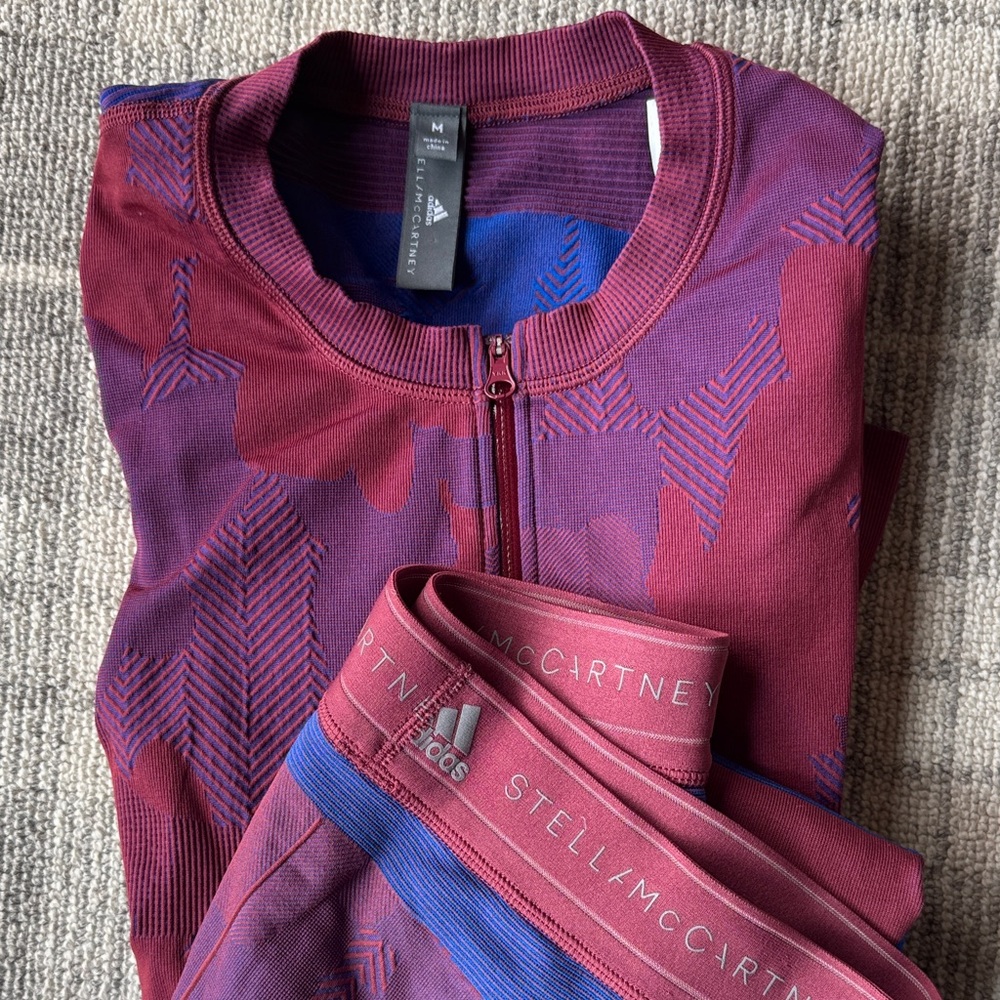Stella McCartney Burgundy and Purple Activewear Set